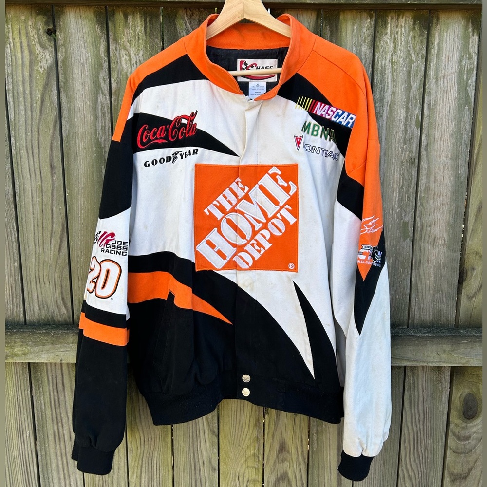 Vintage Chase Authentics Tony Stewart Home Depot NASCAR racing jacket